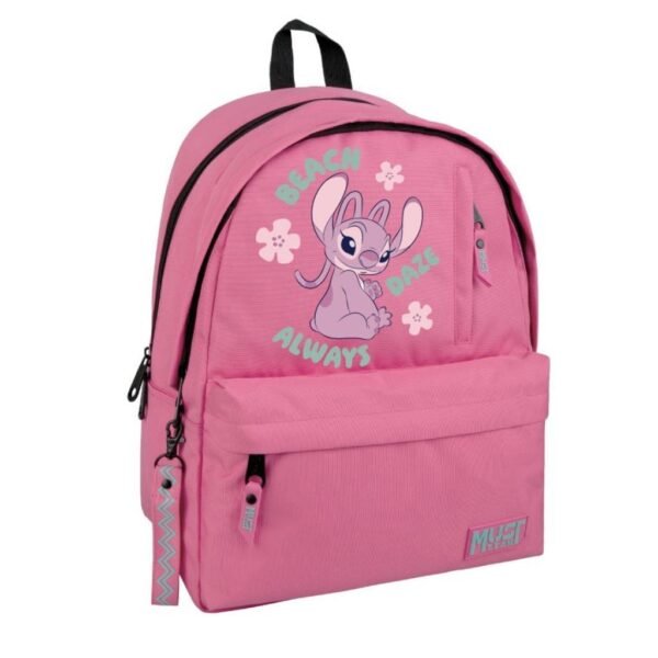 Σχολική Τσάντα Πλάτης Δημοτικού Disney Angel Must Team Ροζ με Μέντα 2 Κεντρικές Θήκες