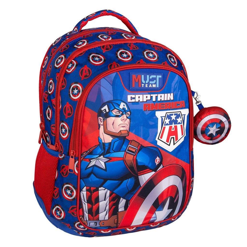 Σχολική Τσάντα Πλάτης Δημοτικού Avengers Captain America Must Team 3 Θήκες Σχολική Τσάντα Πλάτης Δημοτικού Avengers Captain America Must Team 3 Θήκες - Image 1