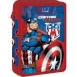 Σχολική Κασετίνα Διπλή Γεμάτη Avengers Captain America Must Team