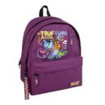 Σχολική Τσάντα Πλάτης Δημοτικού Disney Stitch Must Team Βιολετί με Κίτρινο 2 Κεντρικές Θήκες