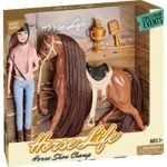 Κούκλα 29 εκ. με Άλογο Luna Toys Καφέ 38x9x33εκ.