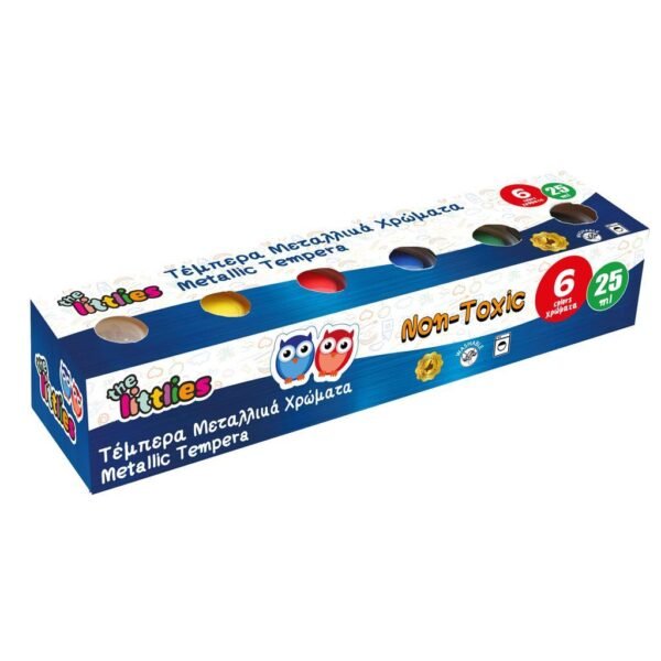 Τέμπερα 25ml The Littlies 6 Μεταλλικά Χρώματα