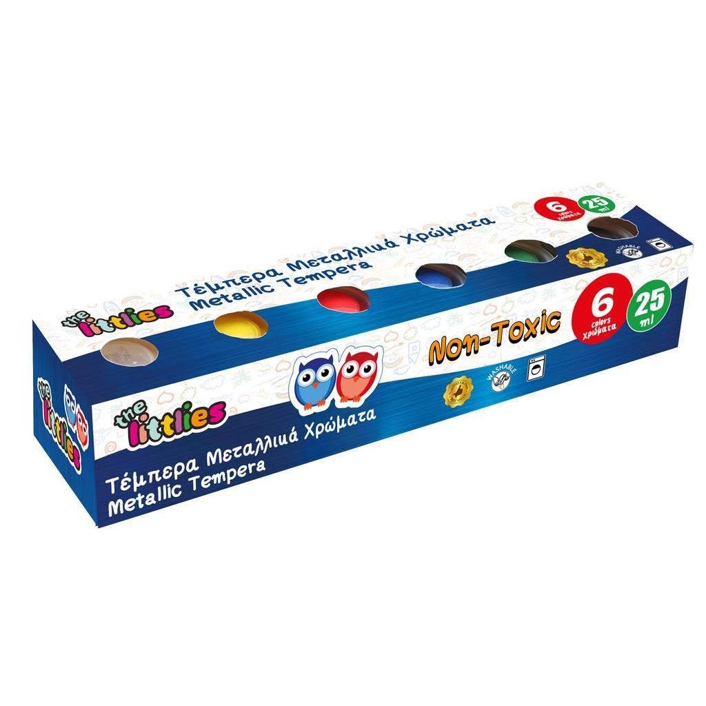 Τέμπερα 25ml The Littlies 6 Μεταλλικά Χρώματα Τέμπερα 25ml The Littlies 6 Μεταλλικά Χρώματα - Image 1