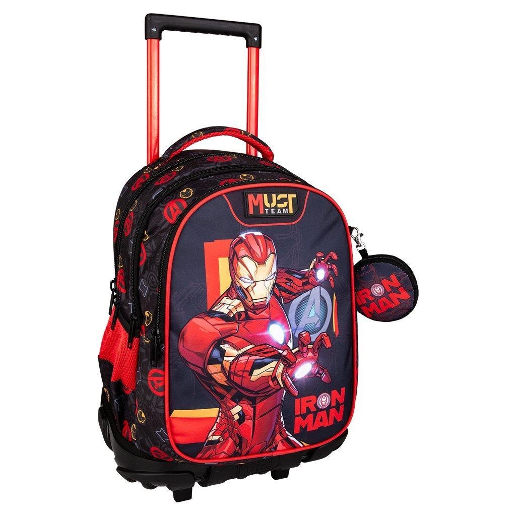 Σχολική Τσάντα Τρόλεϊ Δημοτικού Avengers Iron Man Must Team 3 Θήκες Σχολική Τσάντα Τρόλεϊ Δημοτικού Avengers Iron Man Must Team 3 Θήκες - Image 1
