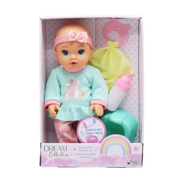 Κούκλα Μωρό 30 εκ. Luna Toys Που Πίνει και Βρέχεται 2 Σχέδια