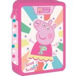 Σχολική Κασετίνα Διπλή Γεμάτη Peppa Pig I Love Funfair Must Team 2 Θήκες