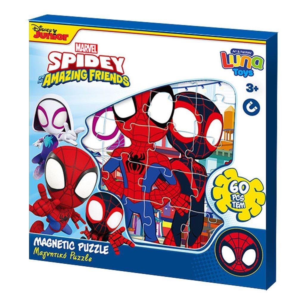 Μαγνητικό Παζλ Spidey And His Amazing Friends Luna Toys 60τμχ. 18x1 Μαγνητικό Παζλ Spidey And His Amazing Friends Luna Toys 60τμχ. 18x1,3x18εκ. - Image 1