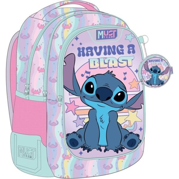 Σχολική Τσάντα Πλάτης Δημοτικού Disney Stitch Having A Blast Must Team 3 Θήκες