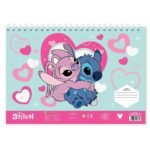 Μπλοκ Ζωγραφ Disney Stitch 23x33, 40 Φύλ, Aυτοκόλ-Στενσιλ-2 Σελ Χρωμ. 2 Σχ