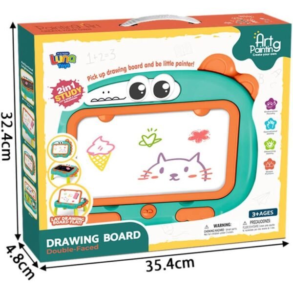 Πίνακας Μαγικός Επιδαπέδιος Luna Toys Πράσινος 35,5x8,5x32,5εκ.