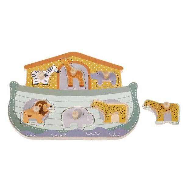 Παζλ Ξύλινο Σφινώματα Κιβωτός του Νώε Luna Toys 28,7x2,2x22,3 εκ.