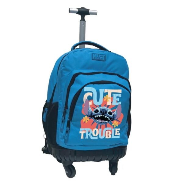 Σχολική Τσάντα Τρόλεϊ Δημοτικού Disney Stitch Must Team Μπλε 3 Θήκες