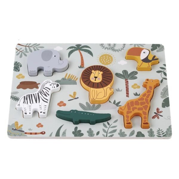 Παζλ Ξύλινο Ζώακια 6τμx. Luna Toys 30x1,7x22,5εκ.