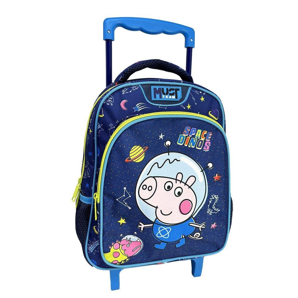Σχολική Τσάντα Τρόλεϊ Νηπίου Peppa Pig George Space Dinos Must Team 2 Θήκες Σχολική Τσάντα Τρόλεϊ Νηπίου Peppa Pig George Space Dinos Must Team 2 Θήκες - Image 1