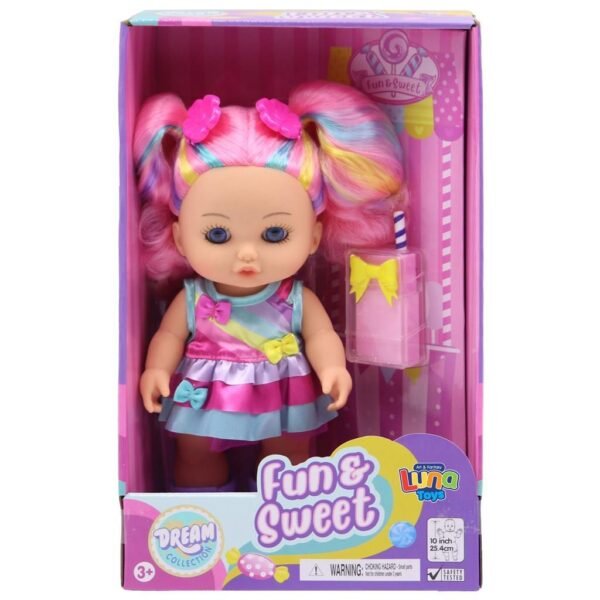 Κούκλα Luna Toys 25,4 εκ. με ποτηράκι