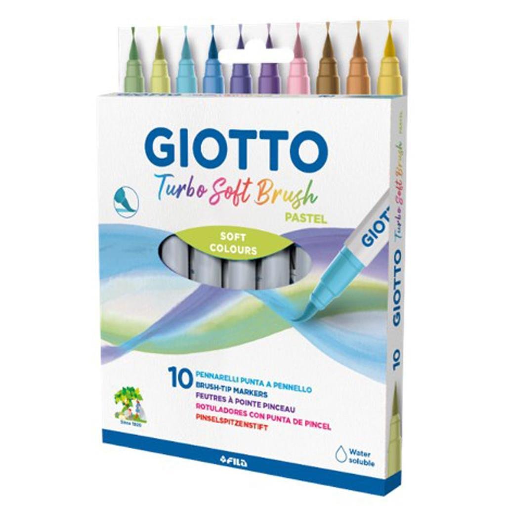 ΜΑΡΚΑΔΟΡΟΙ ΠΙΝΕΛΟ GIOTTO TURBO SOFT BRUSH PASTEL 10TMX ΜΑΡΚΑΔΟΡΟΙ ΠΙΝΕΛΟ GIOTTO TURBO SOFT BRUSH PASTEL 10TMX - Image 1