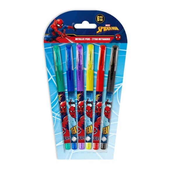ΣΤΥΛΟ ΜΕΤΑΛΛΙΚΟ 6ΤΕΜ SPIDERMAN