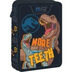Σχολική Κασετίνα Διπλή Γεμάτη Jurassic World More Teeth Must Team