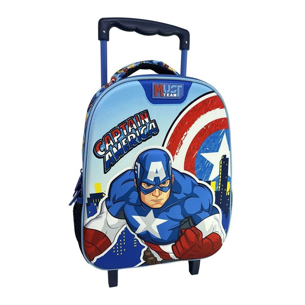 Σχολική Τσάντα Τρόλεϊ Νηπίου Avengers Captain America Must Team 2 Θήκες Σχολική Τσάντα Τρόλεϊ Νηπίου Avengers Captain America Must Team 2 Θήκες - Image 1