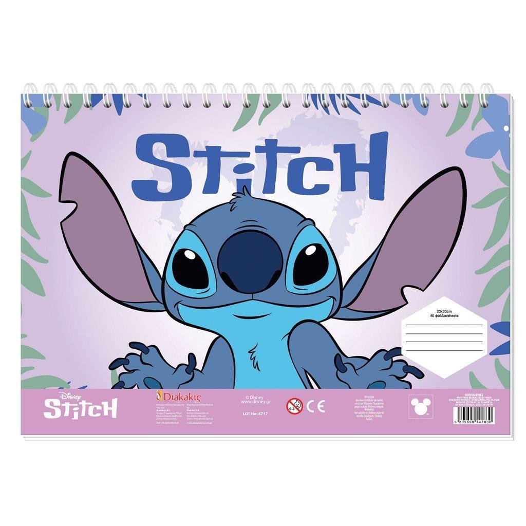 Μπλοκ Ζωγραφ Stitch 23x33 Μπλοκ Ζωγραφ Stitch 23x33, 40Φύλ, Aυτοκόλ-Στενσιλ-2Σελ. Χρ 2Σχ - Image 1