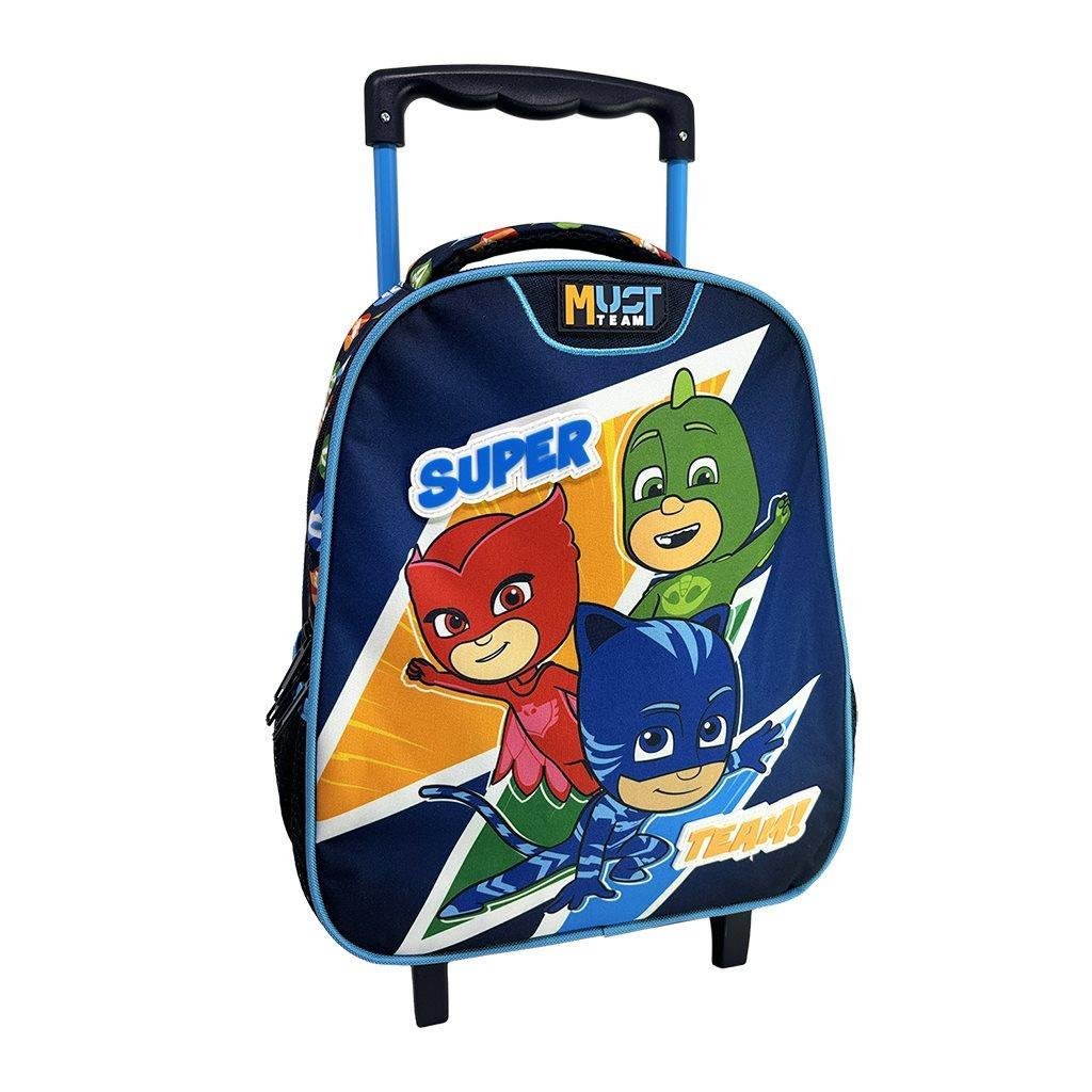 Σχολική Τσάντα Τρόλεϊ Νηπίου Pj Masks Super Team Must Team 2 Θήκες Σχολική Τσάντα Τρόλεϊ Νηπίου Pj Masks Super Team Must Team 2 Θήκες - Image 1