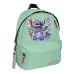 Σχολική Τσάντα Πλάτης Δημοτικού Disney Stitch & Angel Must Team Λαχανί Fluo rPET 1 Κεντρική Θήκη