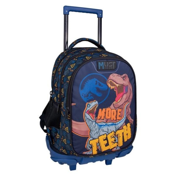 Σχολική Τσάντα Τρόλεϊ Δημοτικού Jurassic World More Teeth Must Team 3 Θήκες